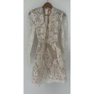 Bronx and Banco Long Sleeve Mini Dress in White